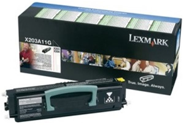 Original Toner Lexmark X203A11G, ca. 2.500 S., schwarz 