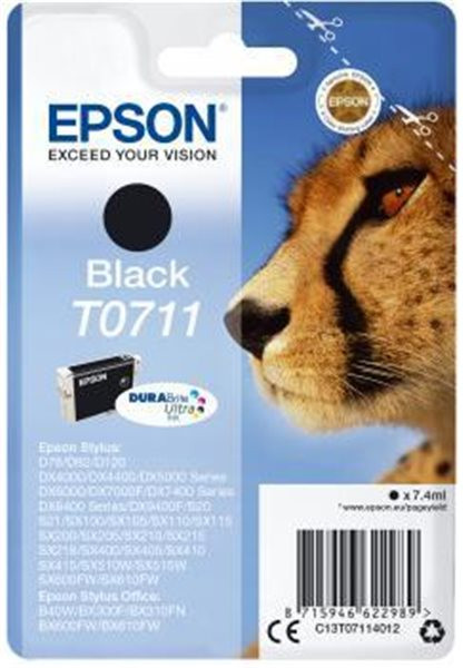 Original Tinte Epson T0711, ca. 245 S., schwarz