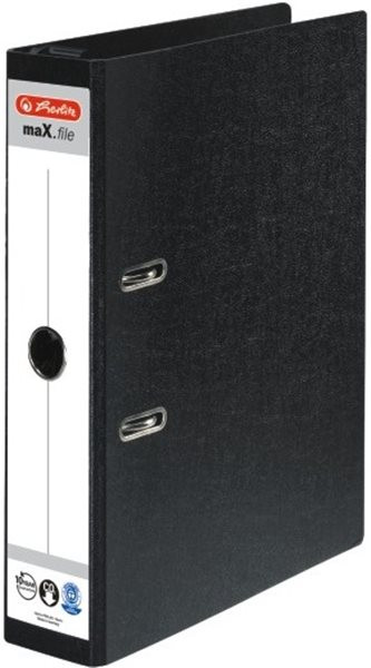 Hängeordner A4/7cm Hartpappe schwarz Herlitz mit Schlitzen