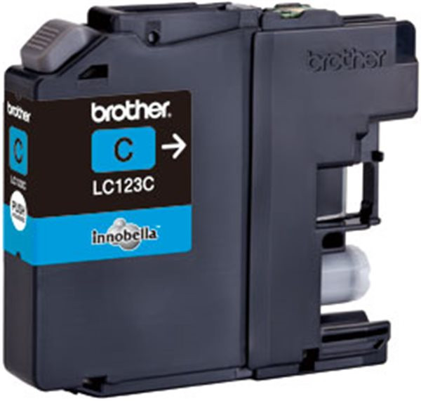 Original Tinte Brother LC-123C, ca. 600 S., cyan
