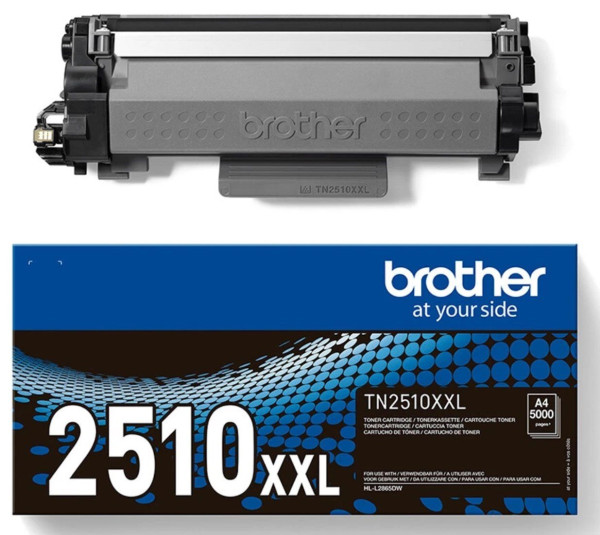 Original Toner Brother TN-2510XXL, ca. 5.000 S., schwarz 