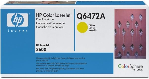 Original Toner HP 502A / Q6472A, ca. 4.000 S., gelb