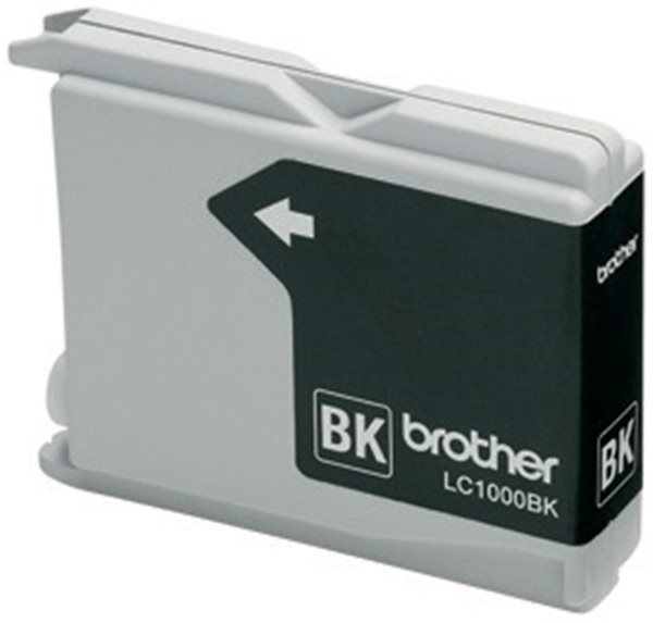 Original Tinte Brother LC-1000BK, ca. 500 S., schwarz, MHD abgelaufen 