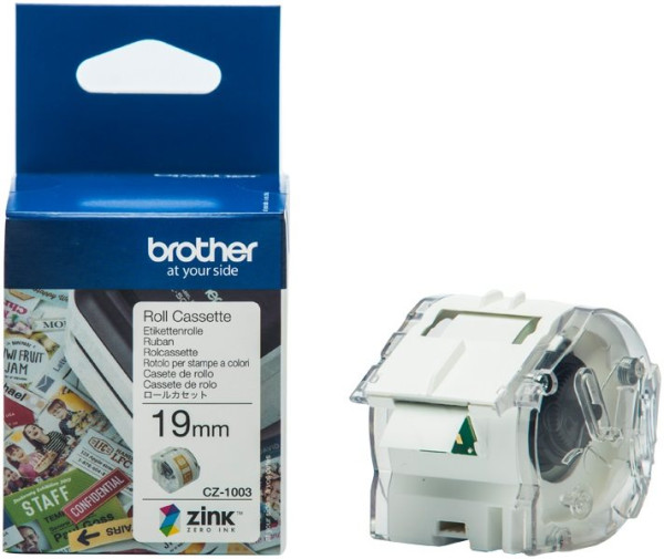 Original Endlos-Etiketten Brother CZ1003, 19mm x 5m, weiß