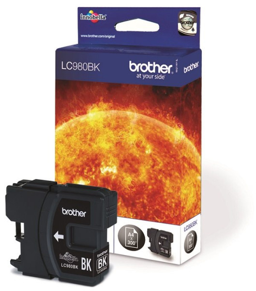 Original Tinte Brother LC-980BK, ca. 300 S., schwarz