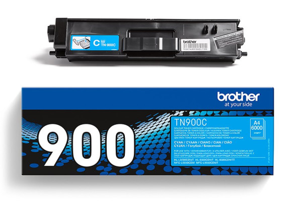 Original Toner Brother TN-900C, ca. 6.000 S., cyan